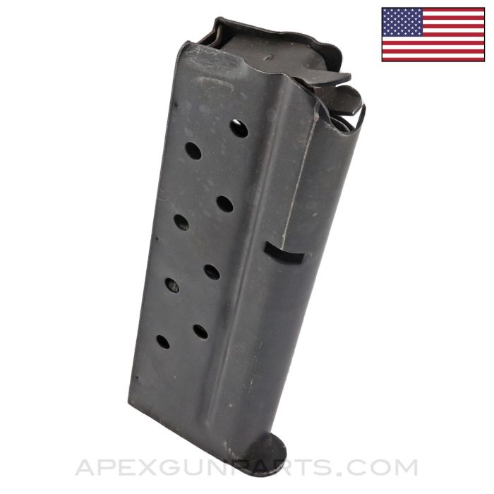 Colt 1911 Government / Commander Magazine 9rd, Blued W / Black Follower, 9mm *Very Good*