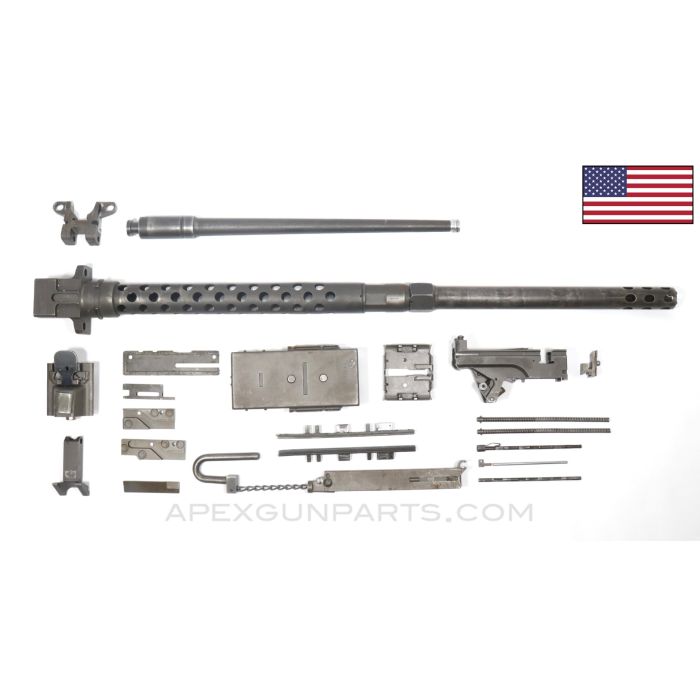 M219 Machine Gun Parts Kit, Missing Small Parts, w/ 22" Barrel, Flash Suppressor, USGI Issue, 7.62x51 NATO, *Good* 