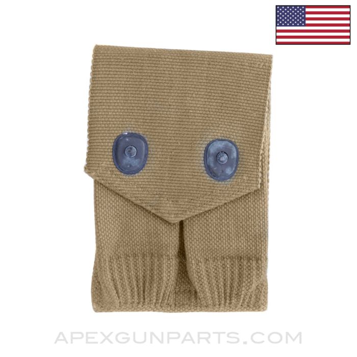 USGI 1911 Magazine Pouch, Canvas, Khaki, Mills Company *Good*