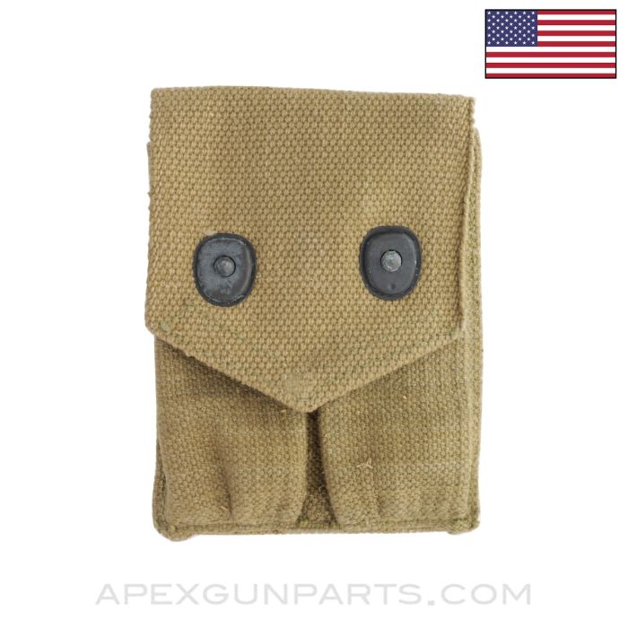 USGI 1911 Magazine Pouch, Canvas, Khaki, Russel Company *Good* 