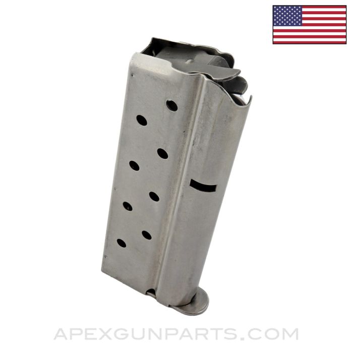 Colt 1911 Government / Commander Magazine, 8rd, Stainless, 9mm *NEW*