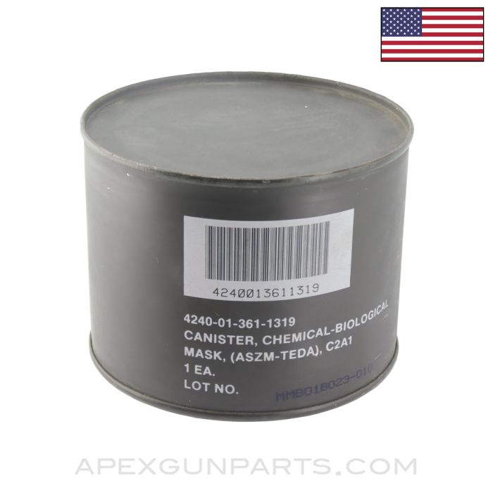 USGI C2A1 40mm Gas Mask Filter Canister, CBRN *NIW*