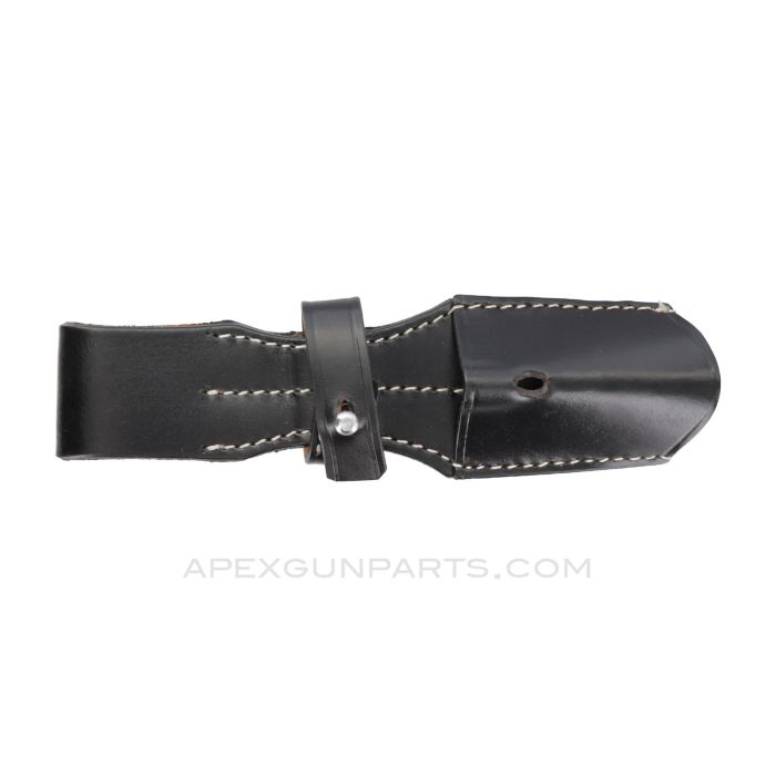 German K98k Mauser Bayonet Frog, Black Leather, Aftermarket MFG, *NEW*