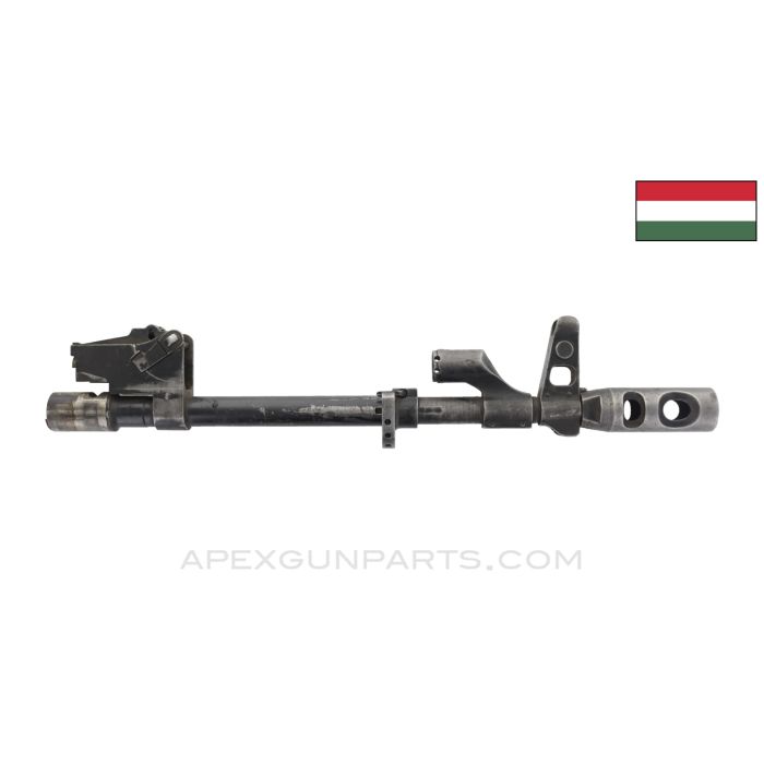 Hungarian AMD-65 Populated Barrel Assembly, 12.5", w/ Flash Hider, No Rear Sight Leaf, Chrome Lined, 7.62x39, *Good*