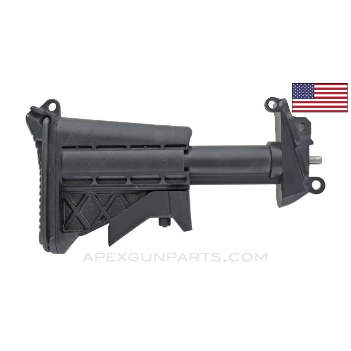 M249 Collapsible Buttstock, 5 Position w/Hydraulic Buffer, Early Style, USGI Issue *Excellent* 