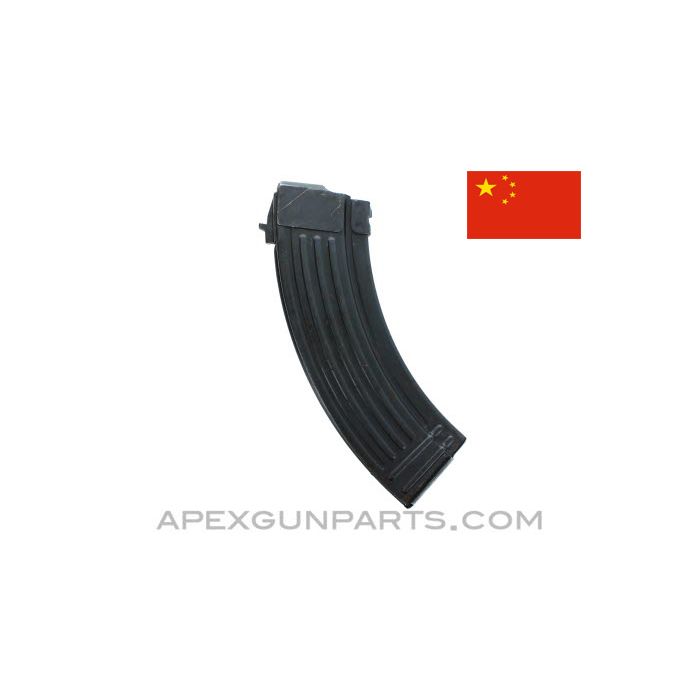 Chinese AK-47 "Flatback" Magazine, 30rd, Blued Steel, 7.62x39 *Very Good*  