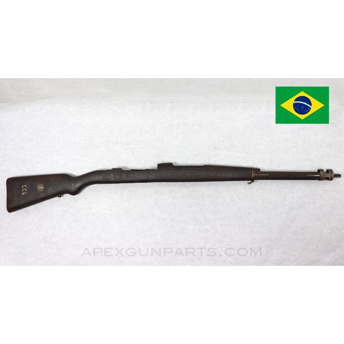 Brazilian 1908 Mauser Stock Set, 43.5", Complete, Wood, *Fair*