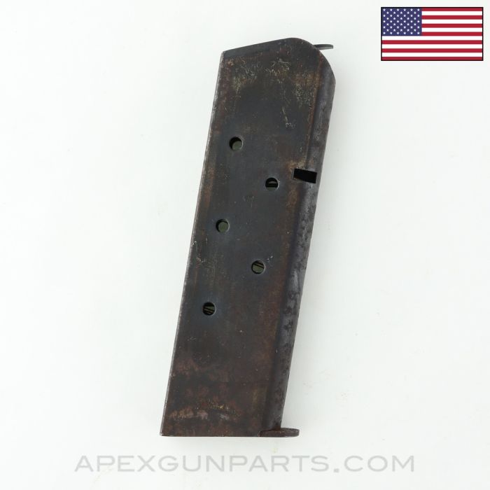 Colt 1911 Magazine, 7rd, Follower Style May Vary, .45 Auto *Fair* 