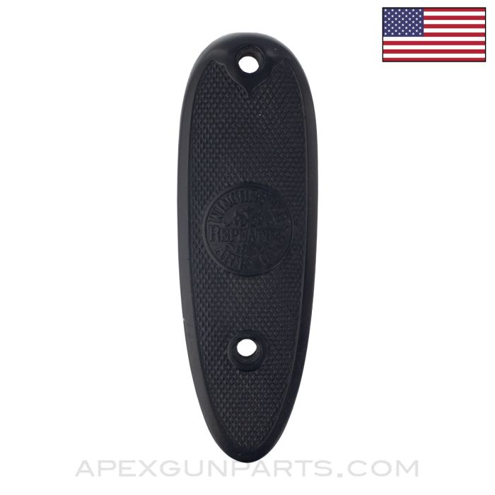 Winchester 1886/1892/1894/55 Delux Rifle Buttplate, Black Polymer, *New Manufactured*