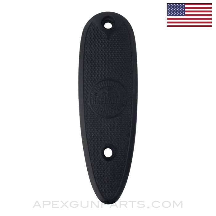 Winchester Model 12 / 24 / 37 Shotgun Buttplate, Black Polymer *New Manufactured*