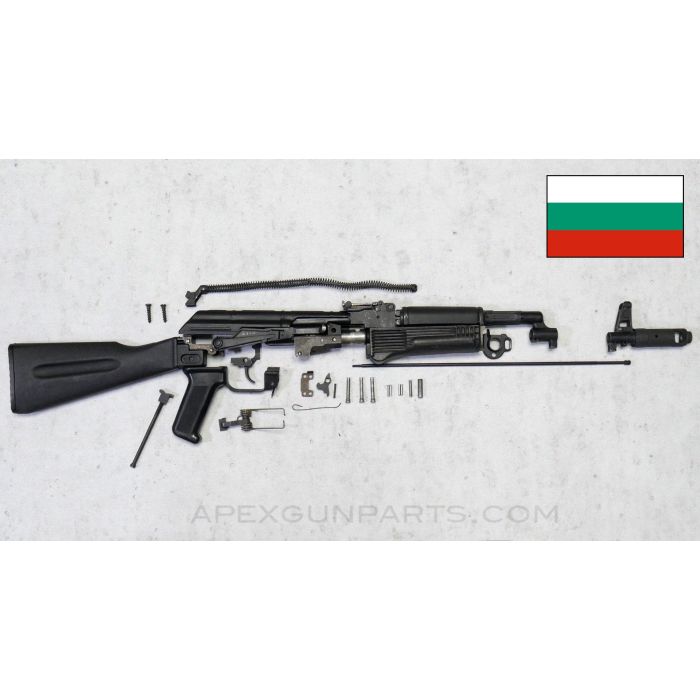 Bulgarian AK-74 Parts Kit with polymer stock and handguards, black