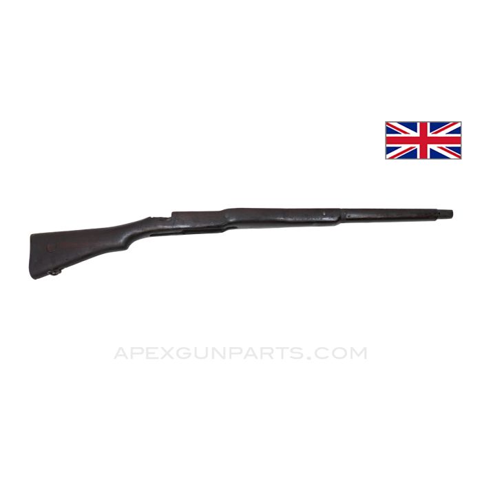 P14 Enfield Rifle Stock, 42", Partially Stripped, w/ Volley Sight Cut, Ground Sight Plate, Wood, *Good* 