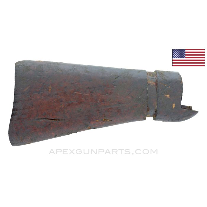 1918 BAR Buttstock, Flat Swivel Cutout, Stripped, Modified, Wood *Fair*