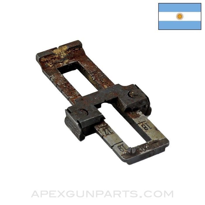Argentine M1891 Rifle Ladder Rear Sight with Elevation Slide *Fair*