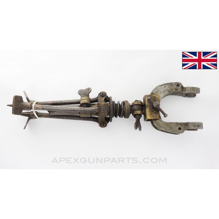 Hotchkiss "Portative" LMG Crows Foot Tripod, Missing Mount Latches *Fair*