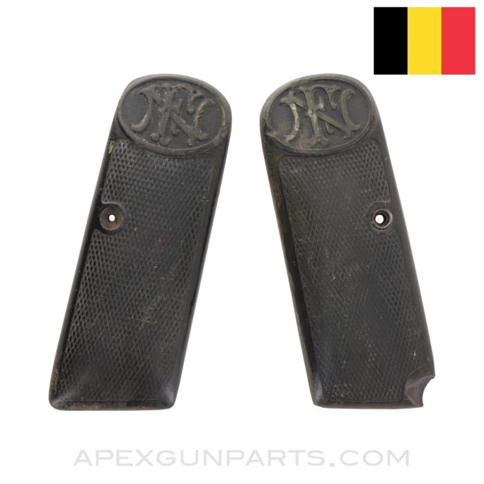 FN 1910 / 22 Pistol Polymer Grip Panel Set w/ Lanyard Loop Cutout, No Screw *Good*
