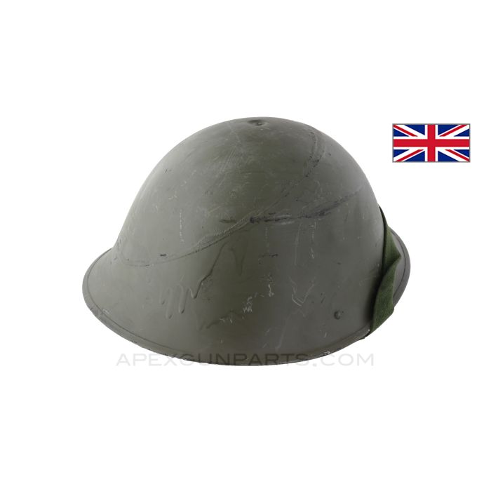 British Mk IV "Turtle Shell" Steel Helmet, w/ Liner Good*