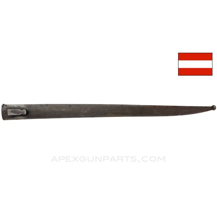 Austrian Model 1886 Scabbard, w/ Clip, for Sword Bayonet, *Fair* 