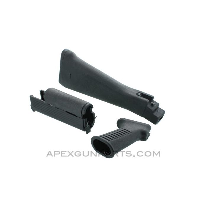 Romanian AK Stock Set, Complete, Polymer, Black *NOS* 