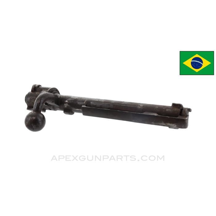 Brazilian Mauser 1908/34 Carbine Bolt Assembly, Complete, Turn Down Handle, 7x57mm *Good*