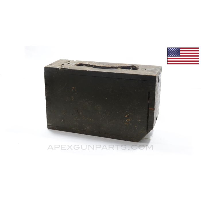 Browning M1917 MG Ammo Box, Green Painted Wood *Good* 