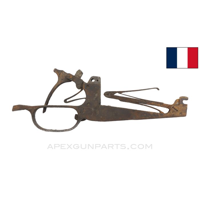French Berthier Trigger Guard Assembly, 3 Round, No Trap Door *Fair*