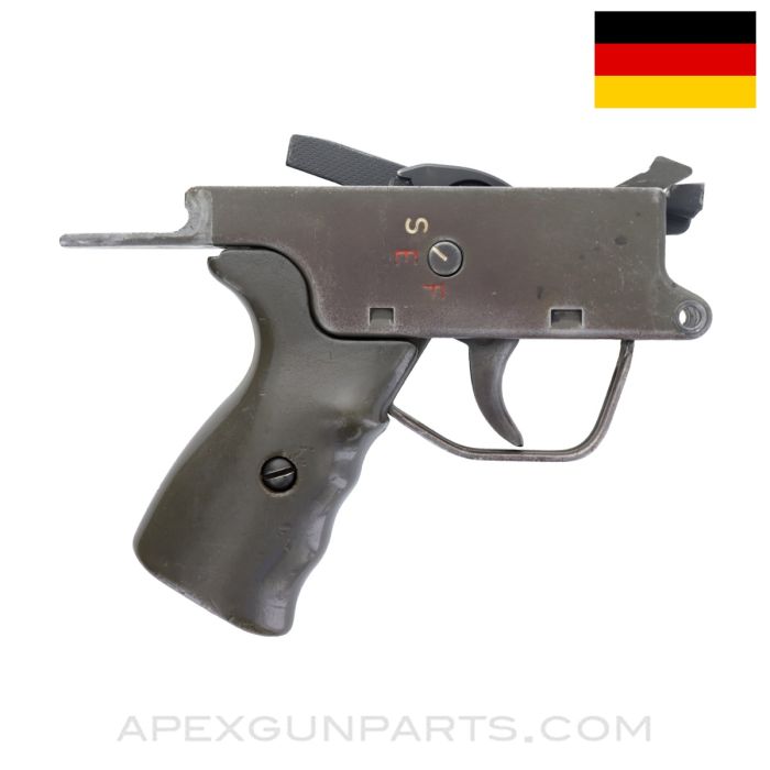 H&K G3 Trigger Assembly, Select Fire, Steel, Complete, Green Grip