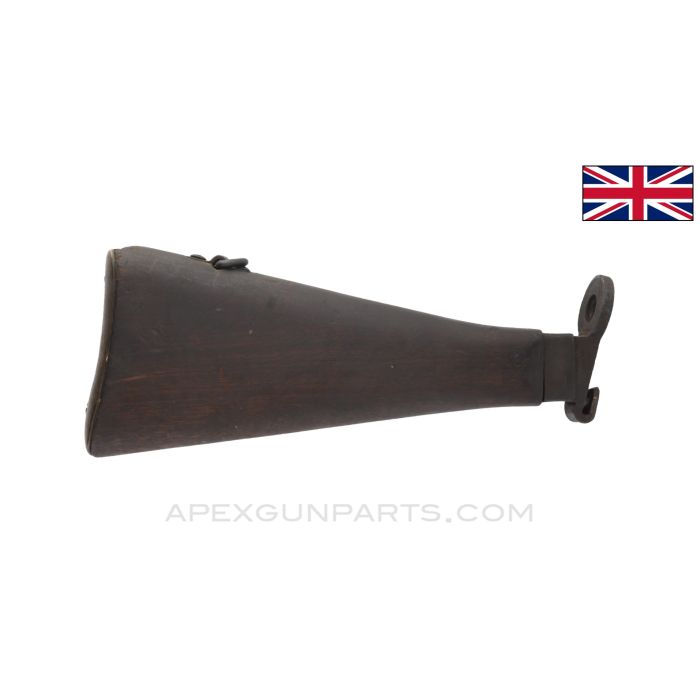 STEN Mk 5 Wood Buttstock w/Hardware, Brass Buttplate *Very Good* 