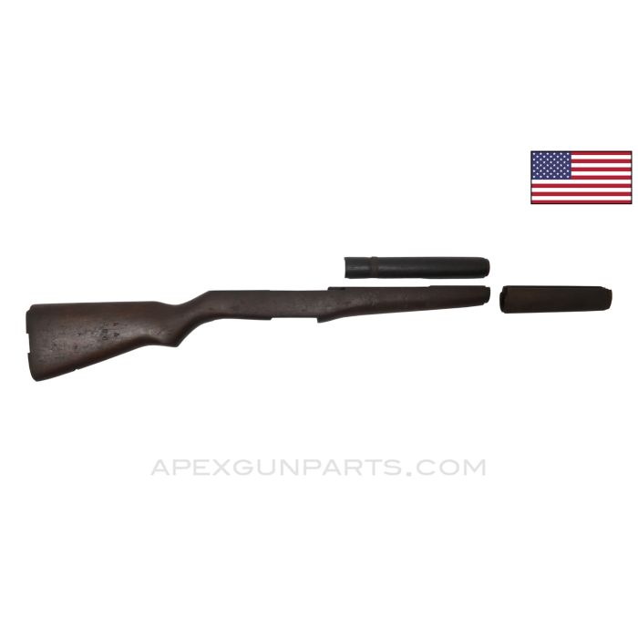 M1 Garand Stock Set, w/ Front & Rear Handguards, 29.5", Wood, *Fair*
