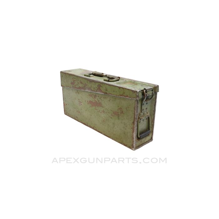 Yugoslavian M53/MG42 Ammo Can, Green Painted, Bent/Missing Latch Handle, 7.92x57, *Poor*