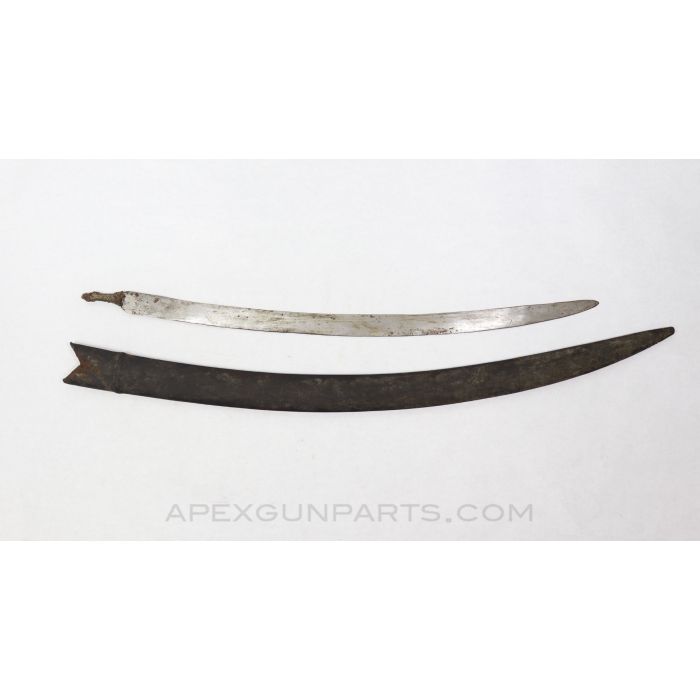 Sword Blade w/ Scabbard, No Handle / Pommel Heavy Use *Poor*
