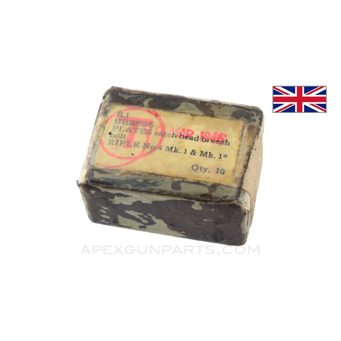 Enfield #4 Rifle Bolt Release Stop Plate, Box of 10 *NOS*