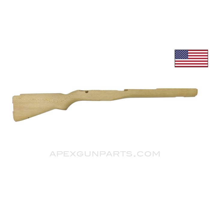 M14 Rifle Heavy Match Stock, 33", Birch Wood, No Metal, Unfinished *NOS* 