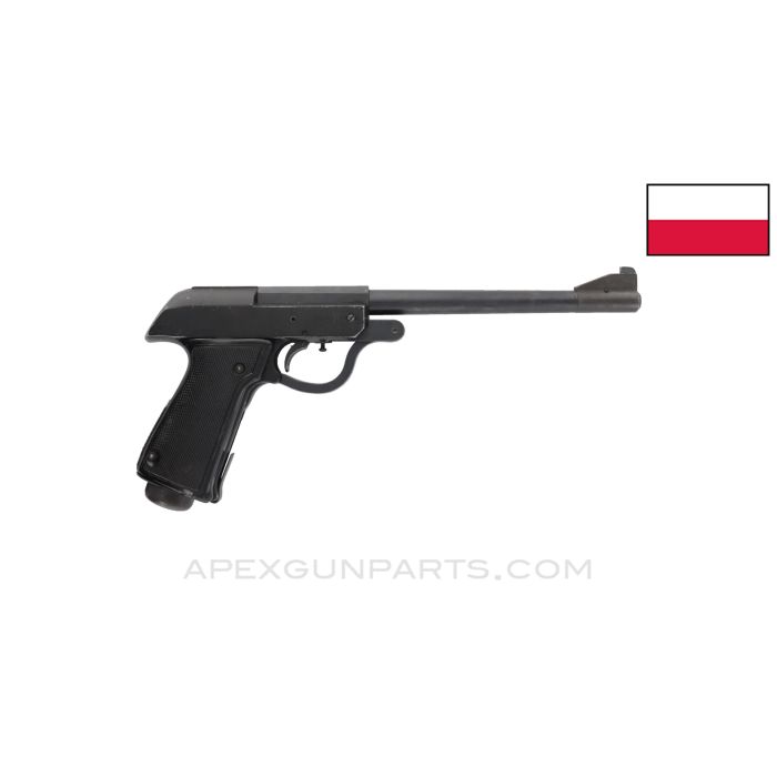 Polish Military WZ1970 Project Break-Action Barrel Air-Pistol, No Rear Sight & No Trigger Spring, 4.5mm/.177 Cal, *Good*
