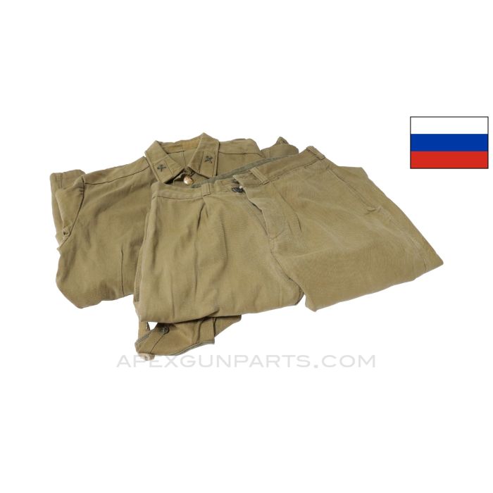 Soviet USSR "Afghanka" M69 Uniform Set, w/ Topographic Service Collar Tabs, *Good*