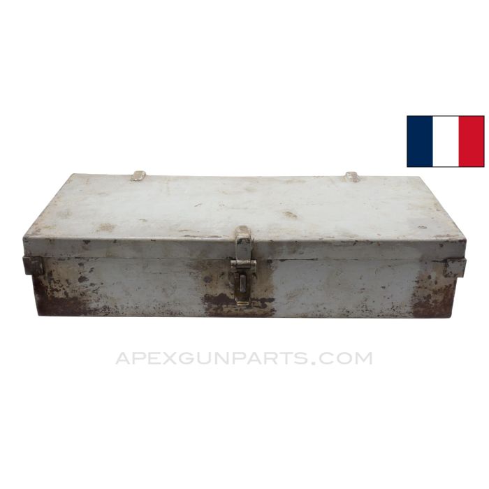 Hotchkiss M1929 / Mle 1930 Heavy Machine Cannon Spare Parts Chest, Gray Painted Steel *Good* 
