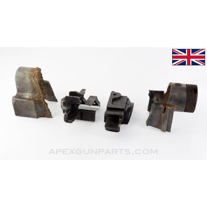 British Hotchkiss M1909 "Portative" LMG Partial Torch Cut Receiver Section Set, .303BR *Good*