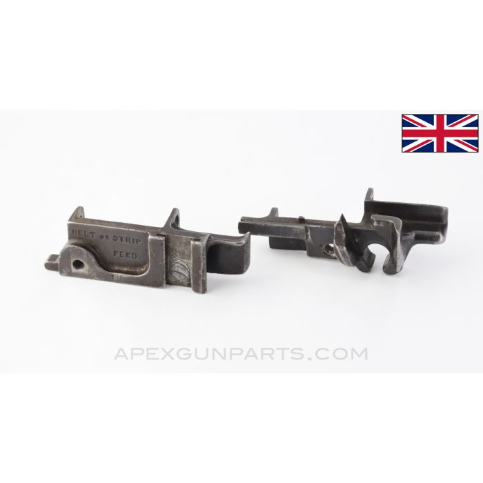 British Hotchkiss M1909 "Portative" LMG Strip Top Feed Bracket Set *Good* 