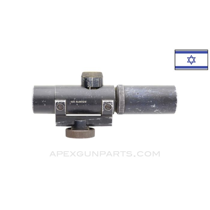 Israeli IDF El-OP Eyal 3x21 AR-15 / M16 Carry Handle Scope, Colt Attachment Knob, No Adjustmant Caps  *Good* 