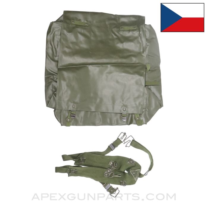 Czech Model 85 Rucksack w/ Pack Straps, Water Resistant Green Vinyl *Very Good*