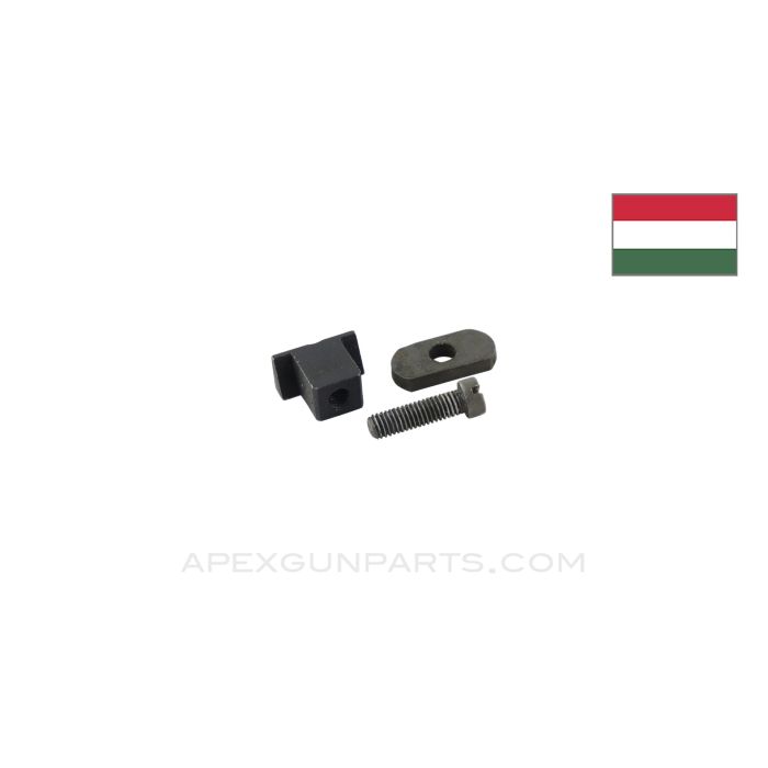 Hungarian AMD-65 Pistol Grip Screw, Plate & Nut, Short, *Good*
