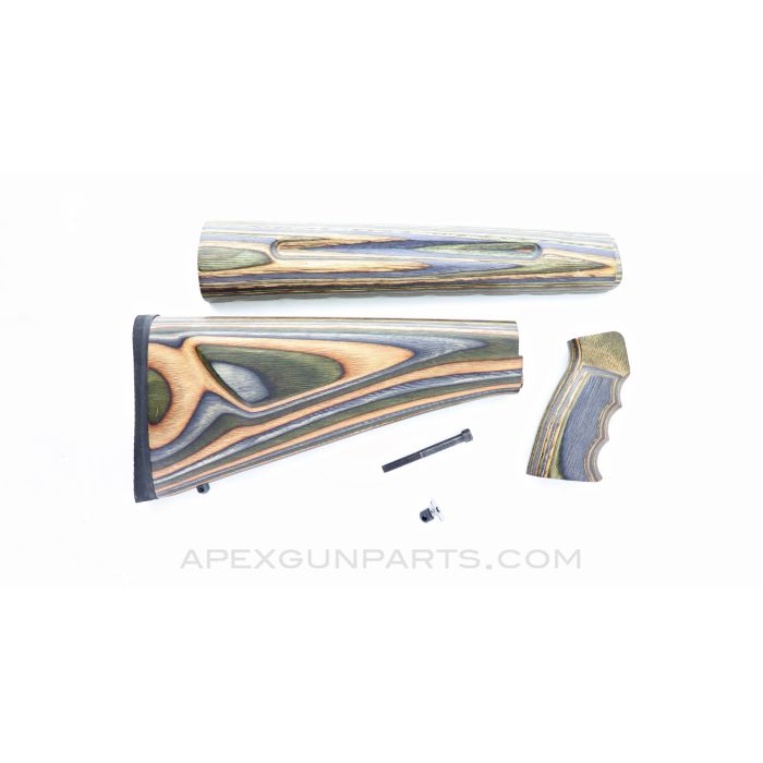 AR-15 / M16 Wood Furniture Set, Rifle Length, Missing Left Side