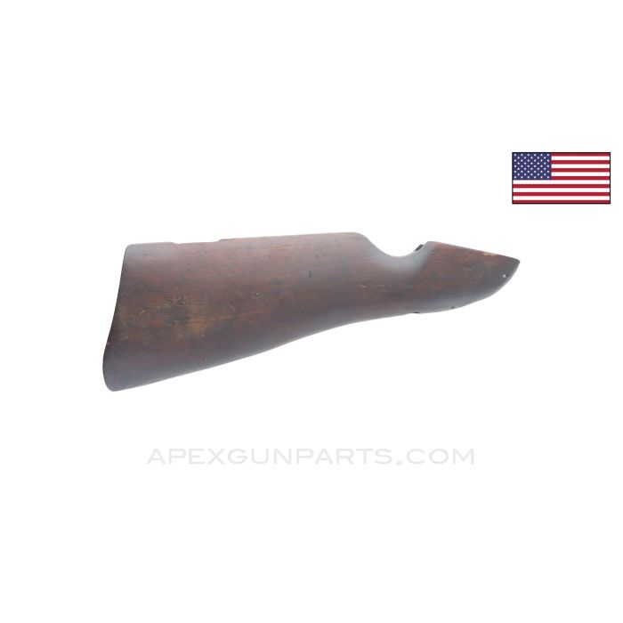 Thompson M1A1 Buttstock, Top Sling Swivel Point w/ Reinforce Screws, Marked, WWII, Stripped *Good* 