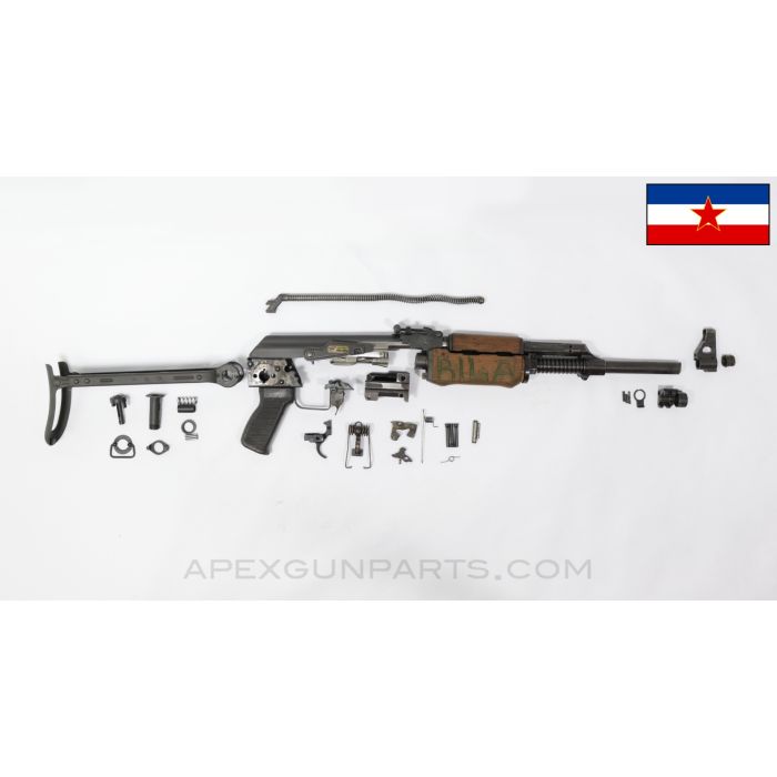 Yugoslavian M72AB1 (RPK) Parts Kit, w/ Balkan Conflict Handguard Set, No Detachable Bipod, 7.62x39 *Good*