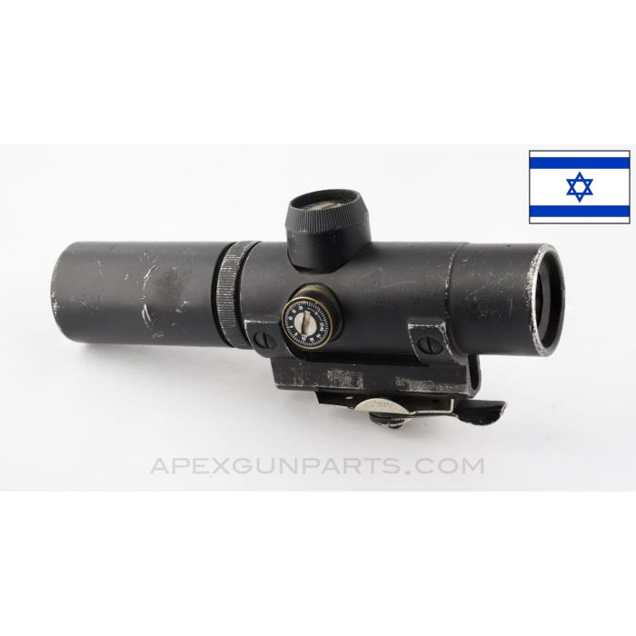 Israeli IDF El-OP Eyal 3x21 AR-15/M16 Carry Handle Scope & Mount, No Adjustment Covers, *Good*