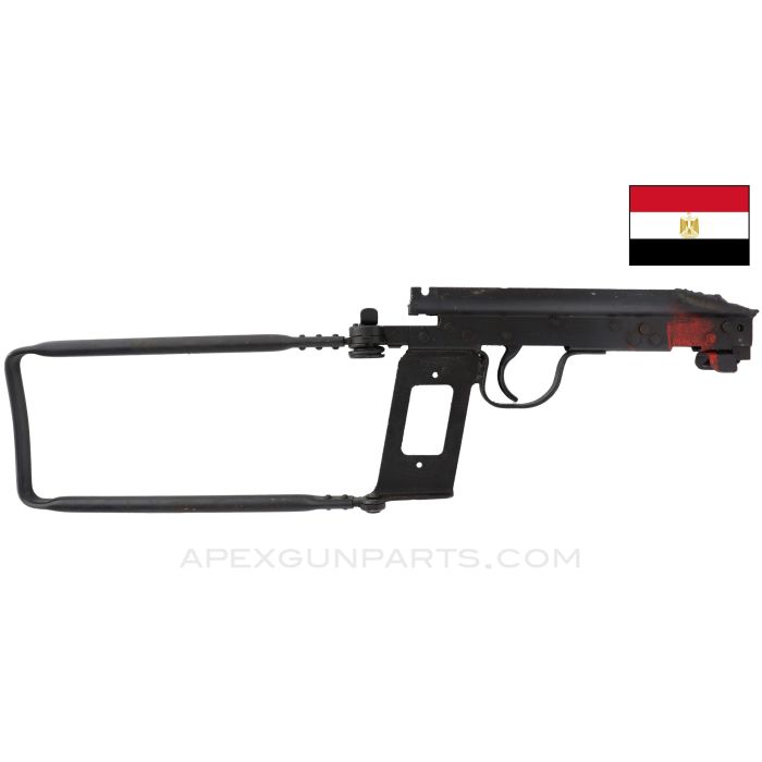 Egyptian Port Said Lower Grip Frame And Folding Stock, NO Grip Panels *Good* 