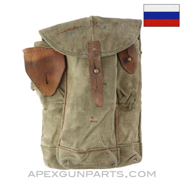 Combloc / Russian AK 3-Cell Magazine Pouch, Canvas *Good* 