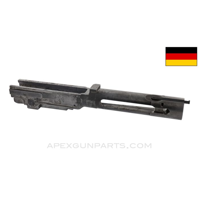MG-13 Barrel Extension, w/ Locking Lever & Barrel Latch, Small Fracture on Top, Luftwaffe Marked, *Good* 