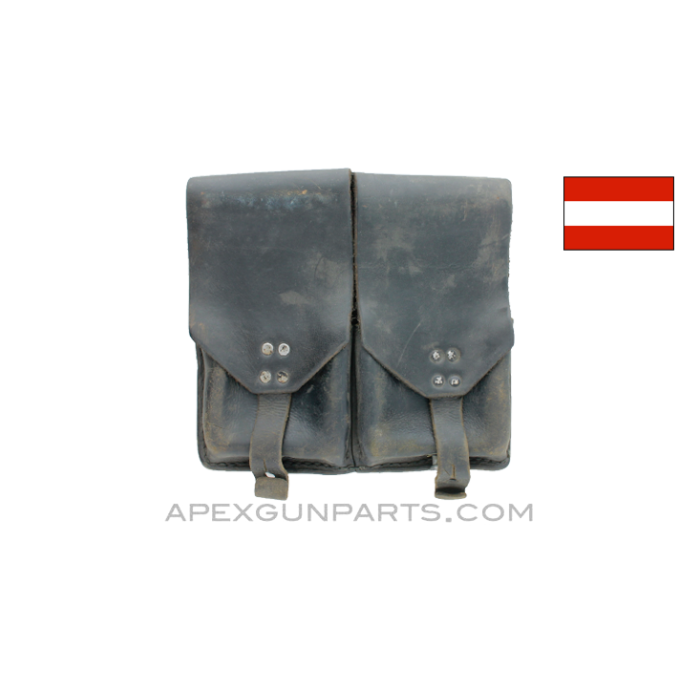 Austrian STG58 FAL Magazine Pouch, Leather, *Good* 