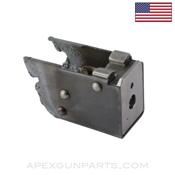 AK Pistol Trunnion, Attached to Demilled Receiver Section, US Made, *Very Good*